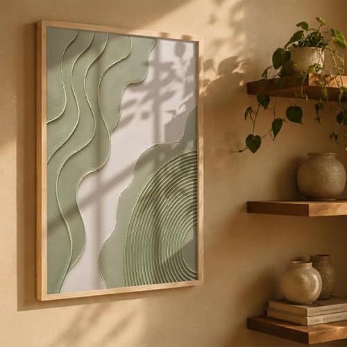 Image of kotart Decorative Modern Wall Art Painting With Frame | Modern Painting For Living Room Bed Room Hotel Wall Decor Digital Reprint (19X25 inch)