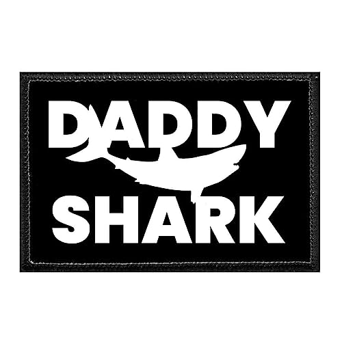 Image of Daddy Shark | Hook and Loop Attach for Hats, Jeans, Vest, Coat | 2x3 in | by Pull Patch