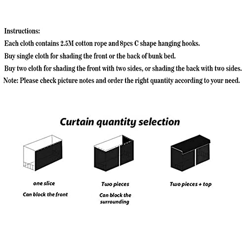 Image of Cute Bottom Bunk Bed Curtain Student Dormitory Blackout Cloth Mosquito Nets Bedding Tent Bed Canopy Single Sleeper, Animals Pattern