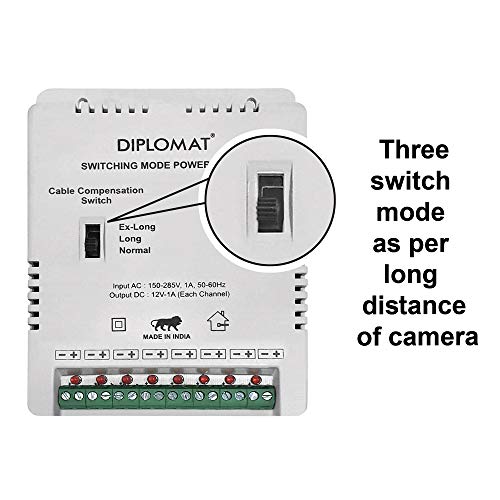 Image of Elove 8 Channel SMPS for CCTV Power Supply Adapter for up to 8 CCTV Cameras 12v SMPS with Multi Port for CCTV Security Bullet & Dome Camera Security Surveillance Cameras