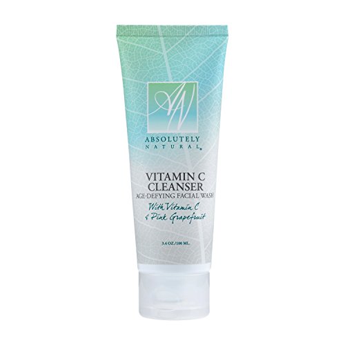 Absolutely Natural - Vitamin C Cleanser, Anti Aging Face Wash & Exfoliating Facial Cleansing Reduces Wrinkles, Dark Spots, Blemishes, & Breakouts For Clear Skin With Natural Aloe Vera, Coconut, And Pink Grapefruit, Cruelty Free, Made In Usa #TOP13