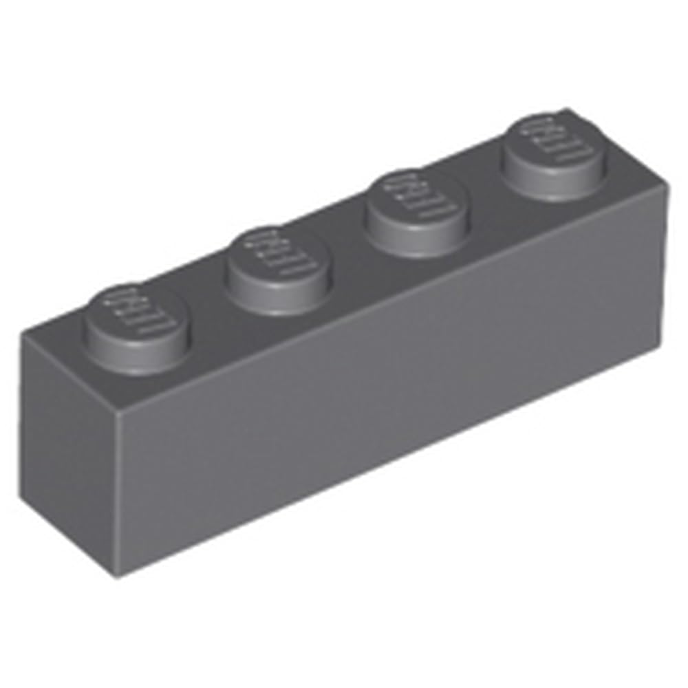 LEGO Brick 1x4, Part 3010, Classic Building Element, Part 3010, Choose Your Colour (Dark Bluish Gray, 10, Bricks) — image 1