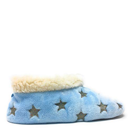 Women’s The Starz Plush Slippers, Cute Fuzzy Sherpa Slippers, Glitter and Stars House Indoor Shoes4