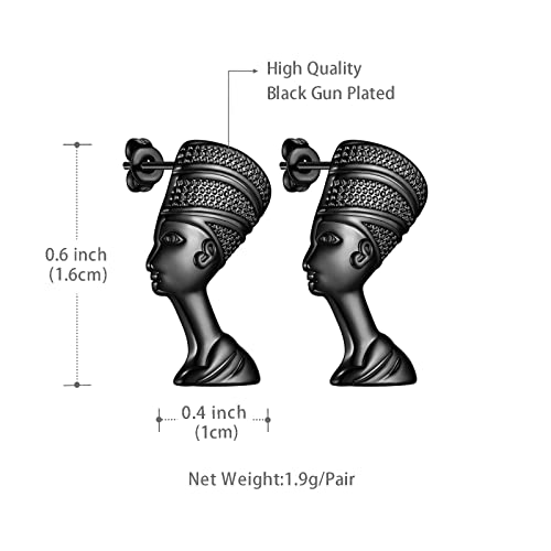 Gargantilla de Nefertiti chapada en oro de 18 quilates y pendientes 6