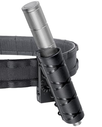 LIVANS Baton Holder for Duty Belt Police Expandable Baton Holster Tactical Retractable Baton Case Carrier Sheath Fit 21-26 Telescopic Baton/1 2 Tube Dia Flashlight Security Correctional LE Officer