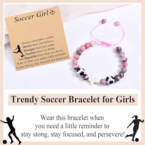 Image of Softball Volleyball Basketball Soccer Gifts for Girls Bracelets for Teen Girls Team Gifts Birthday /Christmas /Graduation Gifts