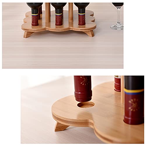 Rack de vin à vin bambou et support de bouteilles stable pour rangement de vins