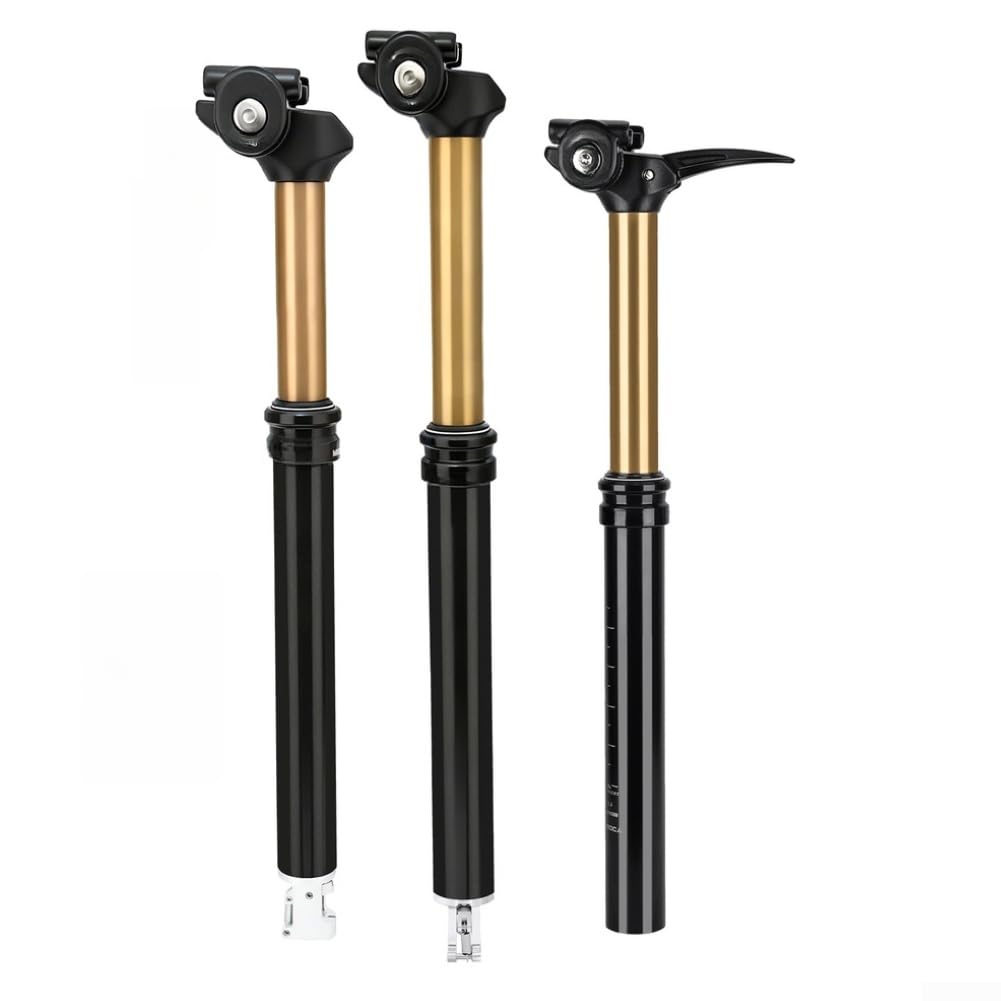 Yhenlovtt Reggisella Dropper per MTB | Reggisella idraulico con guida interna, in lega, con telecomando, per trail riding