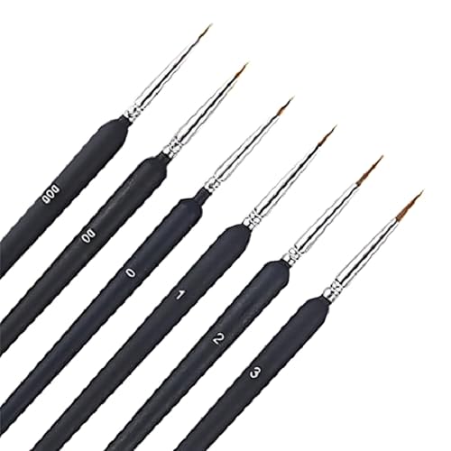 Image of Paint Brushes Set for Acrylic Painting - Fine Tip Artist Brushes (00000 to 0 Size), Line, Point, Blender & Sponge Brushes - Professional Painting Brush Set for Art, Craft & Detail Painting (6)