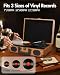 VIFLYKOO Tocadiscos de Vinilo, Tocadiscos Vintage Disco Vinilo LP 3 velocidades Reproductor...