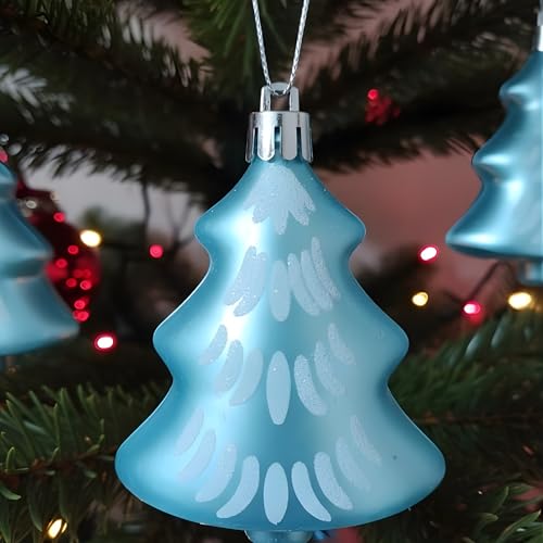 Image of Crackles Matt Finish Christmas Tree Ornaments (Set of 6) Christmas Tree Decoration Items | Xmas Gifts Ornaments Props Decorations for Christmas Party, Random Colors