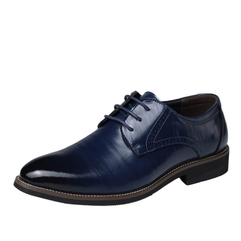 Lace-Up Business Formal Shoes Men Genuine Leather Oxford Office Dress Classic Comfortable Footwear