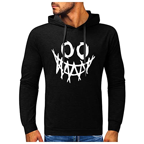 Tops for Men Cross Print Drawstring Pocket Hoodies Long Sleeve Fashion Slim Fit T-Shirt Autumn Casual Blouse Tee (06 Black, XXXL) Tops for Men Cross Print Drawstring Pocket Hoodies Long Sleeve Fashion Slim Fit T-Shirt Autumn Casual Blouse Tee (06 Black, XXXL)