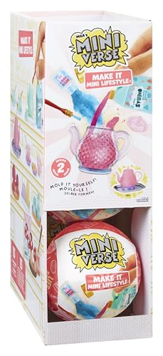 Make It Mini Lifestyle Series 2 Party Pack (6 Pack) Mini Collectibles MGA's Miniverse, Mystery Blind Packaging, DIY, Crafts, Resin Play, Replicas, Molds, Teapots, Teacups, Candles, Vase Collectors, 8+