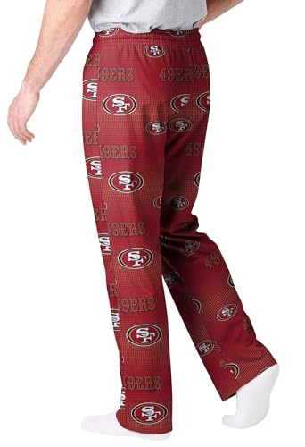 FOCO San Francisco 49ers Men's Scatter Pattern Pajama Lounge Multi Color Pants3