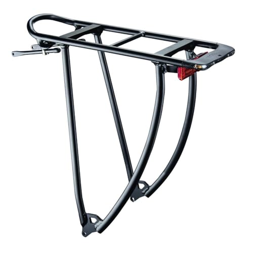 Racktime Unisex – Erwachsene Shine Evo Gepacktrager, schwarz, 1size