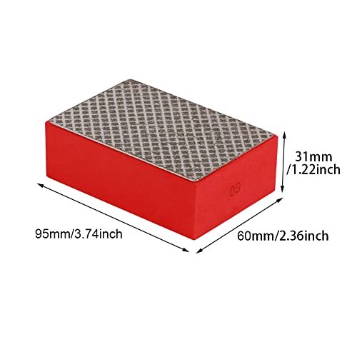 Image of 4Pcs Diamond Hand Polishing Pads Diamond Sanding Pads Diamond Sanding Block Sponge Backing Diamond Polishing Pad for Glass Tile Stone Concrete Granite(SIZE:60#, 100#,200#,400#)