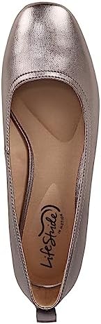 LifeStride Womens Cameo Slip On Ballet Flats Pewter 8 M | Image 6