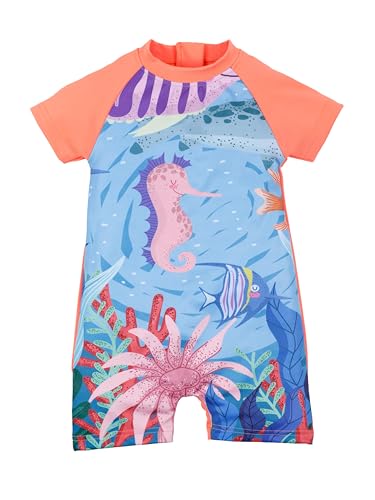 Image of KiddoPanti Boys & Girls Half Sleeve Mid Thigh Length Swim Suit