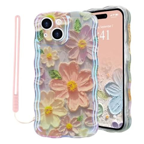 Micoden iPhone 15 Case with Floral Print Cover