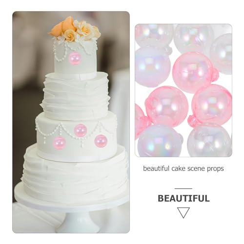 Toyvian 30 Peças Toppers De Bolo De Bola Topper De Bolo De Mini Bolas Topper De Bolo Colorido Em For