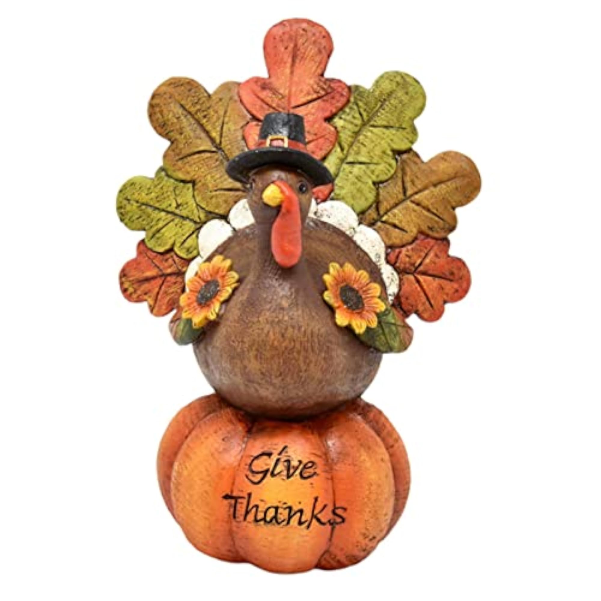 Thanksgiving Turkey Pumpkin Plaque for Kitchen Table Centerpieces