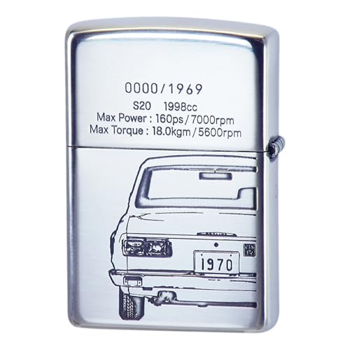 Encendedor Zippo Oil Flint Silver GT-R Skyline Nissan miniatura 2