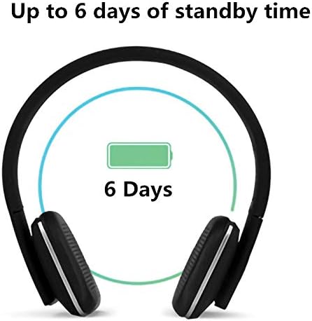 Bluetooth Headphones Over Ear Foldable Headphones, Stereo Wireless Headset Soft Leather Earmuffs Built-in Mic for PC/Cell Phones/TV,White