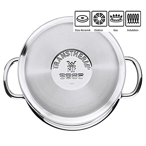 WMF Spargeltopf hoch mit Glasdeckel 16cm, Spargeltopf Induktion, Dampfgarer 5l, Cromargan Edelstahl poliert… – Ansicht 5