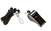 BLARIX Lifeguard Pea Whistle and Lanyard (Black and Black)