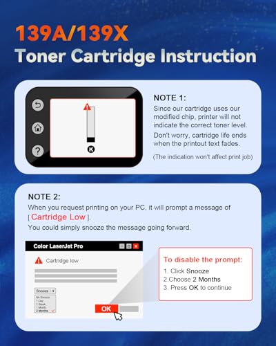 139A Toner Mit Chip Kompatibel für HP 139A 139X W1390A W1390X Tonerkartusche für HP LaserJet Pro 3002dw 3002dn 3002 MFP 3102fdn 3102fdw 3102 (1X W1390A Schwarz)