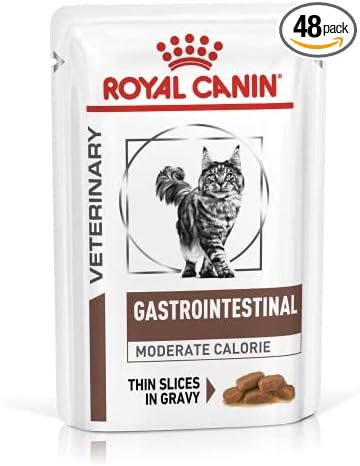 Royal Canin Moderate Calorie Gastrointestinal Veterinary Health Nutrition Cat Food 48 x 85g sachets