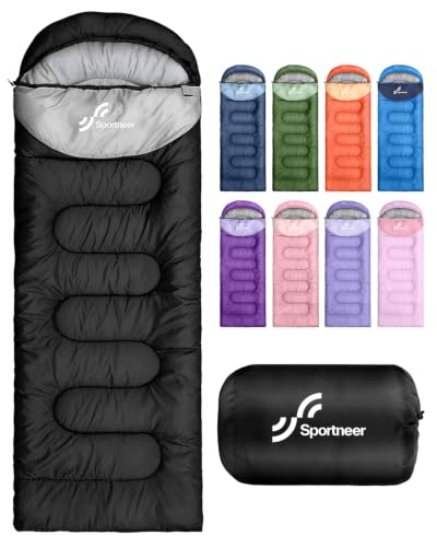 Sportneer Sleeping Bag for Adults & Kids, Cold Weather & Warm...
