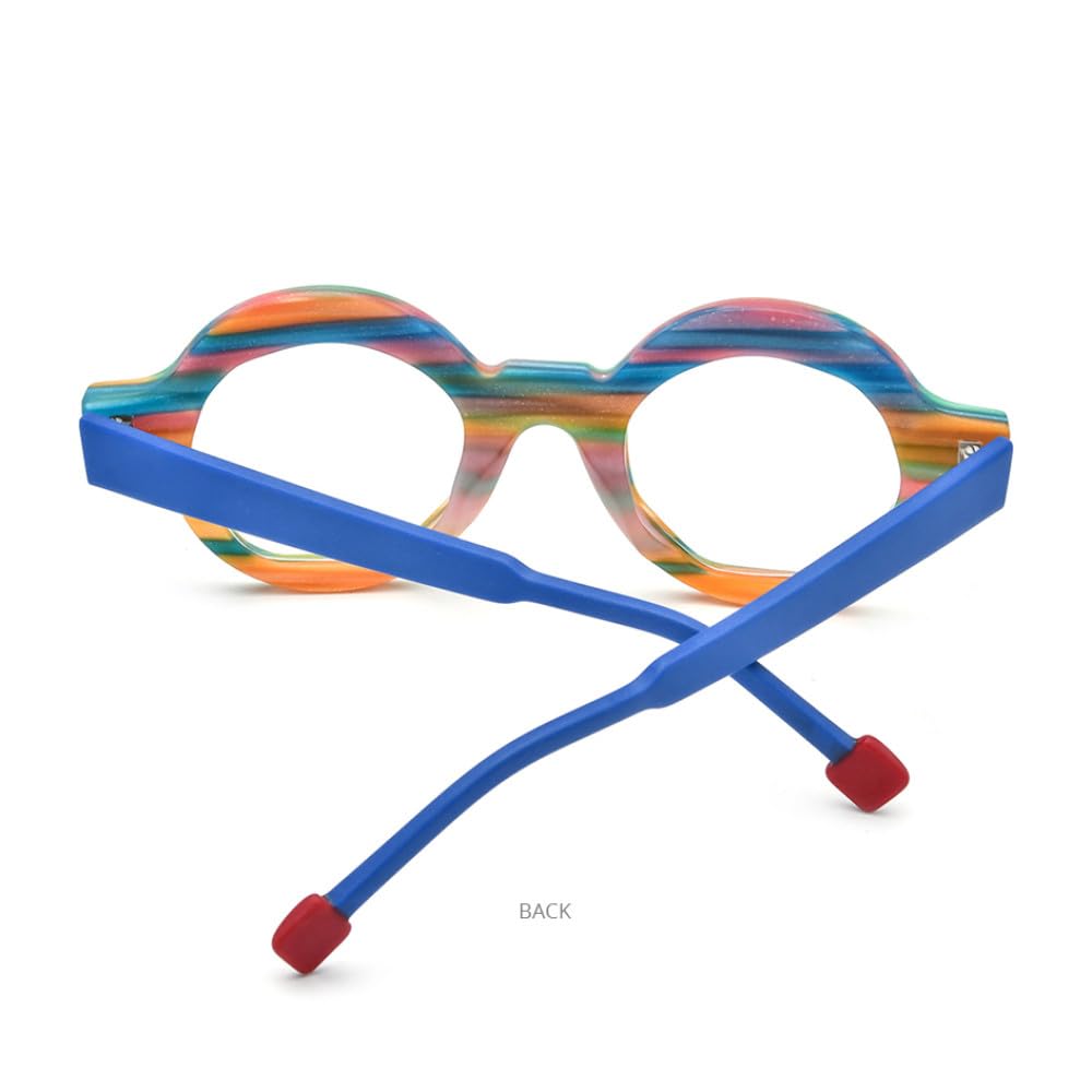 MUTYNE Montura de gafas de acetato para mujer y hombre, anteojos irregulares Retro, gafas