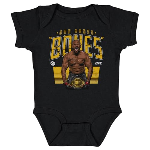 500 LEVEL Jon Jones UFC One-Piece Infant Bodysuit - Jon Jones Bones Champion WHT (Black, 24M)
