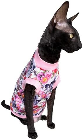 Kotomoda Cat's T-shirt Summer scull for Sphynx and naked cats (Medium) - Image 5