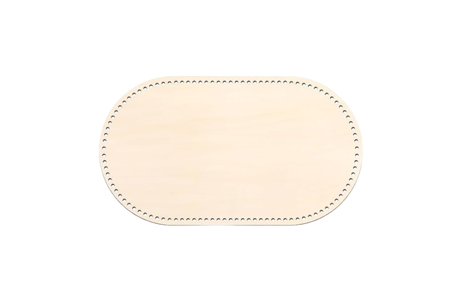 SAYHAHA 1 Pc Moses Basket Wood Bottom 27.56 x 15.75 inches/ 70 x 40 cm Oval Natural Wood Base Shaper for DIY Crochet or Knitting Weaving Crafts Home Decoration (Base Only) Hole: 1cm (1PC)
