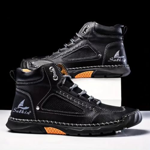 Cowboy Boots - Men's Western Non-Slip Square Toe Low-top Ankle, Durable and Stylish Retro Classic Short Boots, Suitable for Spring and Fall4