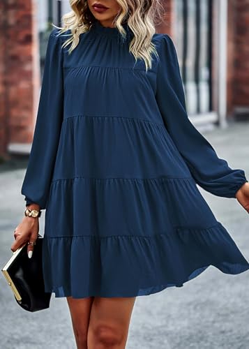 Image of KIRUNDO Women's 2026 Fall Long Sleeve Baby Doll Dresses