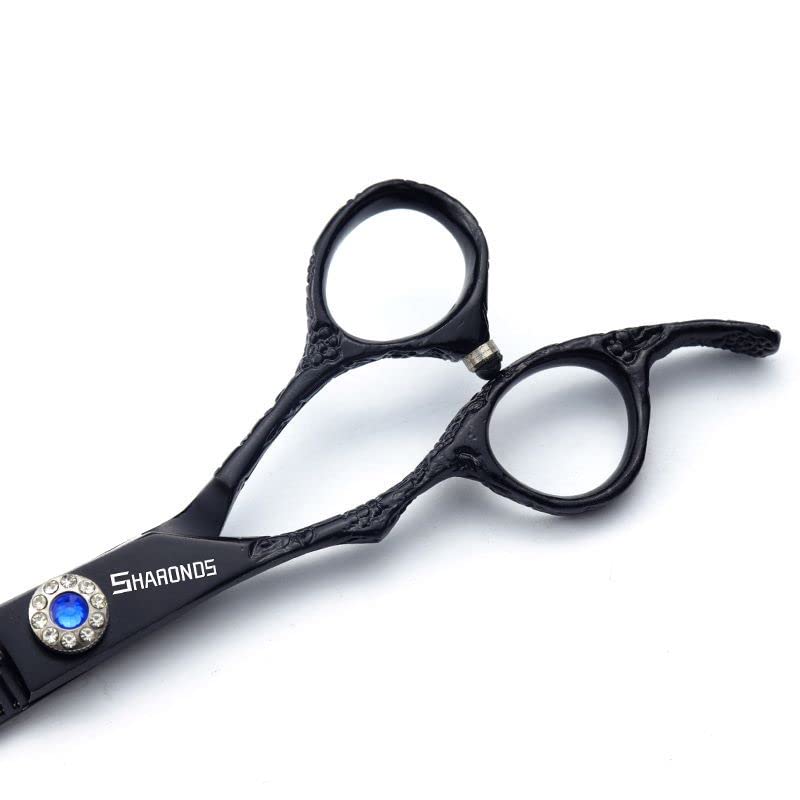 Porfessional Tijeras para cortar el pelo para zurdos, 6 pulgadas, acero inoxidable, tijeras afiladas para cortar el pelo, buenas para peluqueros, hombres, mujeres y niños (juego de 3 piezas)
