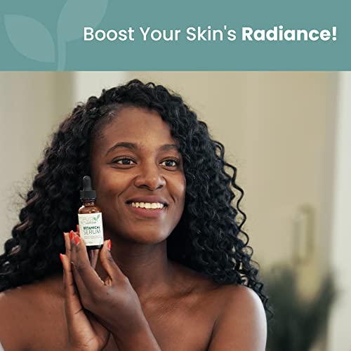 Botanical Face Oil Serum - 100% Natural Face Serum With Jojoba, Rosehip Seed, Olive Oil Squalene, Turmeric & Rose Essential Oil To Nourish, Hydrate & Balance All Skin Types For A Brighter And More Youthful Glow (1 Oz) #TOP4