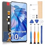 Screen Replacement for Tecno Spark 10 Pro LCD Display for Tecno KI7 Screen Touch Digitizer Assembly Replacement with Repair Kits(Black,6.8 inch)