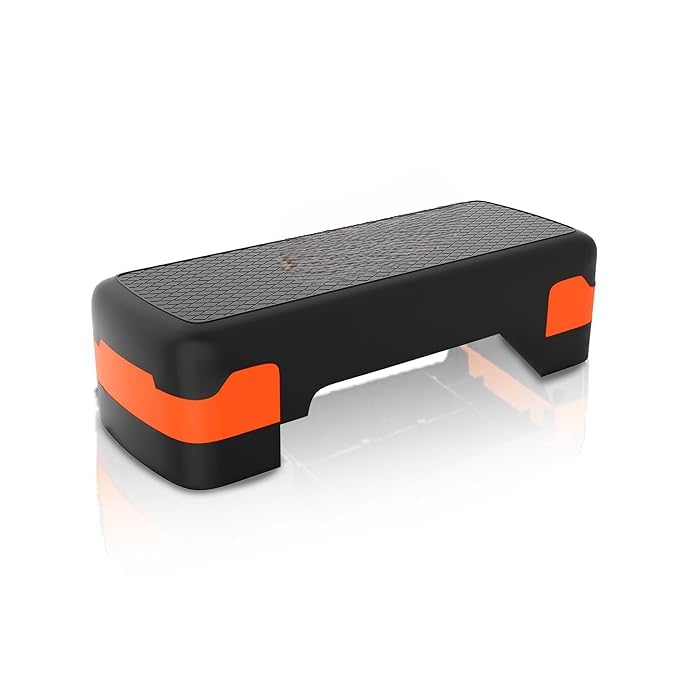 US Sports® Professional Training Aerobic Stepper & Step Platform For Exercise At Home With 3 Height Adjustments | Max Weight 250 Kg (Multicolor)