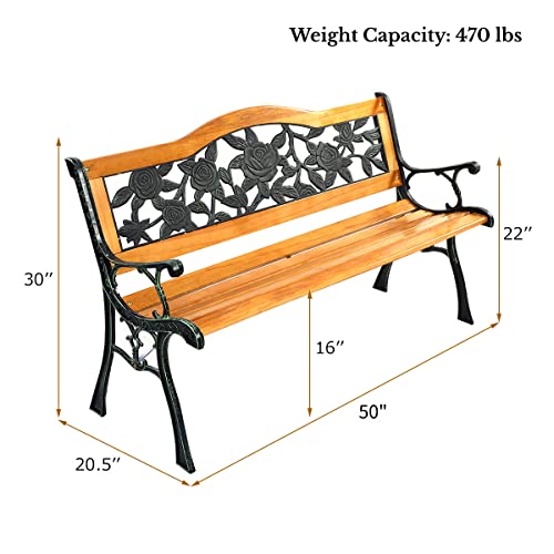 image for Tangkula Outdoor Garden Bench Park Bench, Patio Furniture Bench Chair 