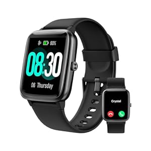 GRV Smartwatch für Damen Herren mit Telefonfunktion,Fitnessuhr mit Herzfrequenzmessung,SpO2,Schrittzähler,Schlafmonitor,Multi Trainingsmodi für iOS Android Handy