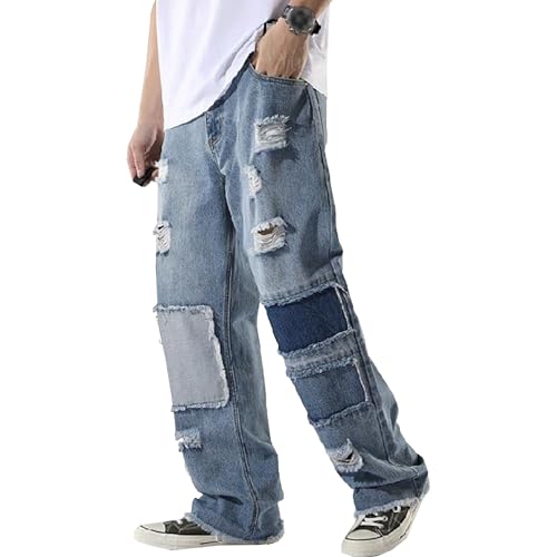Pantalon patchwork Y2k hip hop parfait pour vos sorties urbaines