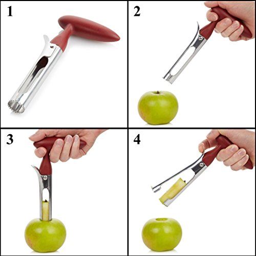 Xubox Apple Corer, Good Grips Food Grade Stainless Steel Apple Core