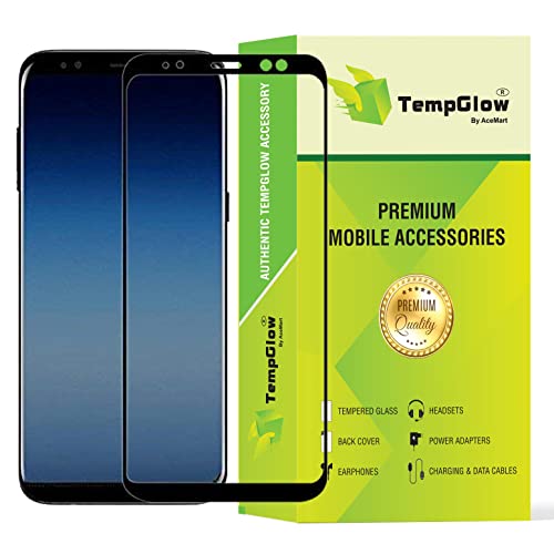 Image of Screen Protector for Samsung Galaxy A8 Plus (2018) (Black) Tempered Glass Edge-to-Edge 6D Screen Guard With Installation Kit