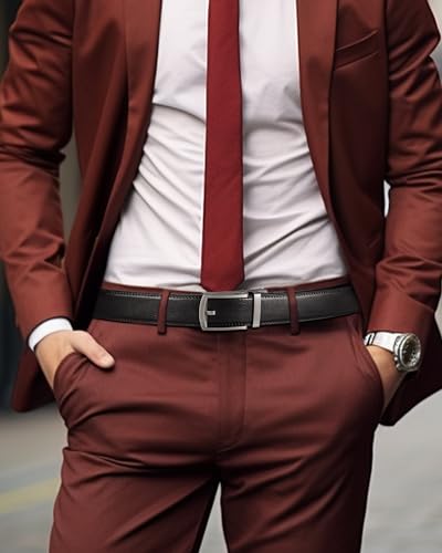 maikun Ratchet Belts for Men, Black Comfort Click Belt, Slide Click Automatic Buckle2