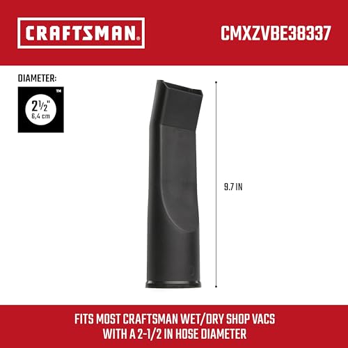 Image of CRAFTSMAN CMXZVBE38337 2-1 /2 in. LED Lighted Car Nozzle Vacuum Attachment